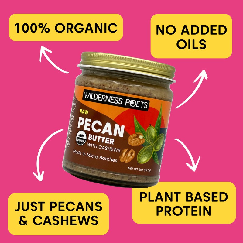 Wilderness Poets, Pecan Butter - Organic, Raw, Bulk Size (64