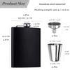 Hip Flask Set, Stainless Steel Flasks with 2 Small Cups