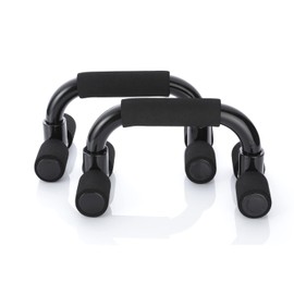 BODYMATE Push-up handles, set of 2, push-up bars, non-slip handles, push-up bars for muscle training and strength training in black