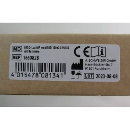 SCHWEIZER ERGO-LUX MP 3X 6500K LIGHTED MOBILE POCKET MAGNIFIER LOW VISION AID