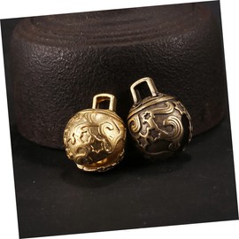 SHINEOFI 2Pcs Brass Bells Pendant Vintage Craft Hanging Decor for Home Unique DIY Accessory for Keychains Car Decorations and Crafts