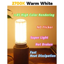 Xyanmc Big Size: 1.57x4.92 inchE26 150W Equivalent LED Candelabra Corn Bulbs, 2700K Warm White, E26/E27 15W Light Bulbs 2000LM for Chandelier Candelabra Ceiling Fan LED Corn Bulb, Non-dimmable,1 Pack