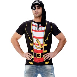 COSAVOROCK Men's Pirate Hat Adult Black Costume Cap