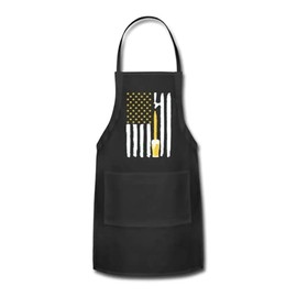 American Flag Craft Beer Tap Apron Patriotic USA Bar Bartender Cook Restaurant Barbecue BBQ Baking Cooking Serving Servers Waiter Waitress Kitchen Apparel Bib Gear for Men Women Navy Blue White with Pockets Adjustable One Size