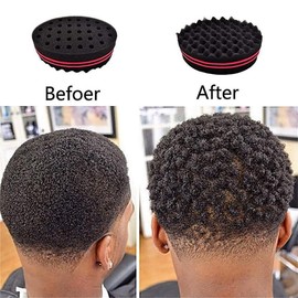 LHKJ 2 Pcs Professional Hairstyling Sponge Hair Brush Magic Hairbrush for Twists, Afro Hairdos, Coils, Curls