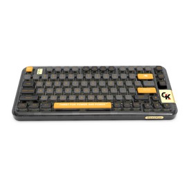 GK GAMAKAY GK75 75% RGB Transparent Gasket Mechanical Keyboard, Bluetooth/USB-C/2.4GHz 80 Keys Hot Swap Gateron Yellow Switch 2.0 KSA Profile PBT Keycaps Gaming Keyboard (Black)