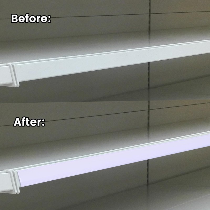 Pro Painter Shelf Label Strips, 100 Pack, 1.25'H, Clear Plastic