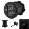 KIMISS Voltmeter Ammeter, Car Motorcycle DC 12-24V Dual LED Digital