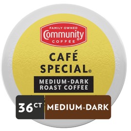 Community Coffee Café Special Medium Dark Roast, Single-Serve Keurig K-Cup Pods, 36 Count (Pack of 1)