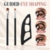 3-Piece Eye Makeup Template Kit with 2 Eyeshadow Brushes and