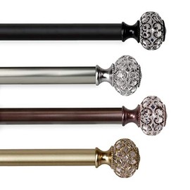 A&F Rod Decor - Roy 1" Curtain Rod 48-84 inch - Gold