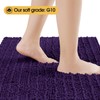 ACCUMTEK Upgrade Luxury 2 Piece Deep Purple Toilet Bathroom Rug