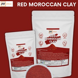 mGanna 100% Natural Moroccan Red Clay Powder 1 LBS / 454 GMS for Anti-Ageing & Skin firming, Hair Masks, Scrubs, Creams and Soap Making