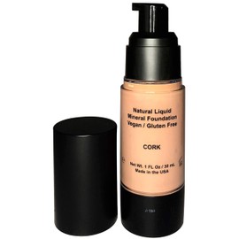 Mom's Secret 100% Natural Liquid Foundation, Organic, Vegan, Aloe Based, Natural Sun Protection, Gluten Free, Cruelty Free, Made in the USA, 1FL Oz. (Cork)