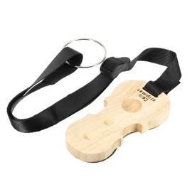 sourcing map Cello End Pin Stopper Wood Non-Slip Floor Protection 4 Holes with Adjustable 60 cm Strap for Cello Slip Protection