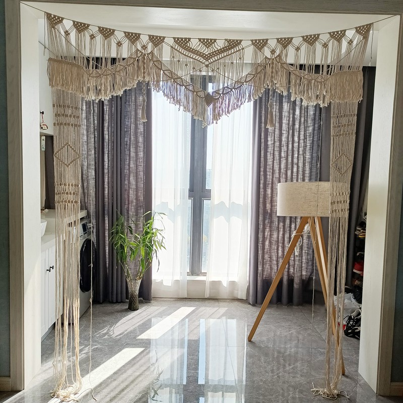 Kiido Large Macrame Wedding Backdrop(71" W x 86" L) for