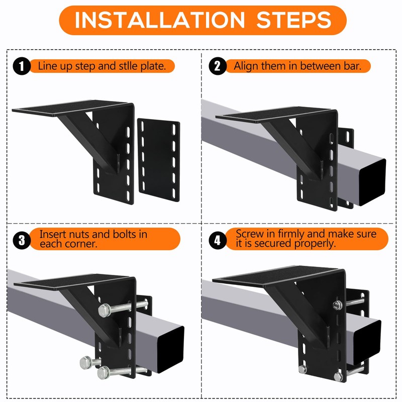 MECTL Frame Mounted Trailer Step,Boat Trailer Step,Supports up to 300
