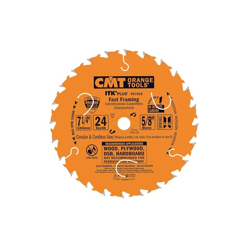 CMT P07024 ITK Plus Fast Framing Saw Blade with 7-1/4