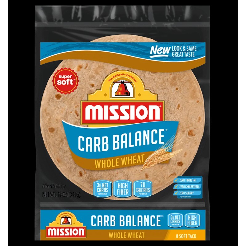 Mission Carb Balance 8" Soft Taco Whole Wheat Tortillas 8
