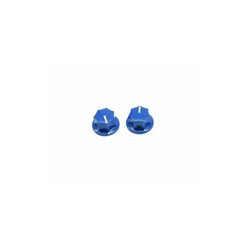 KAISH 10pcs Blue Mini MXR Style Skirted AMP Knob Brass