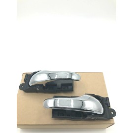 AM Autoparts Door Handle Front Inner Inside Chrome Pair Set for Ford F150 F250LD NEW 97 - 03