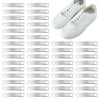 Hobbspring 50Pcs Stainless Steel Shoelace Charms Curved Rectangle