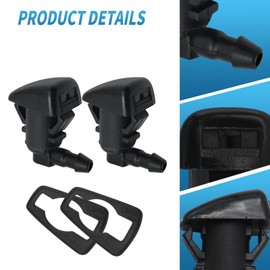 Front Windshield Washer Nozzles with Hose and Connectors 7T4Z-17603-A Replacement for Ford Edge 2007-2011, Replacement for Lincoln MKX Base Sport Premium Sport 2007-2010