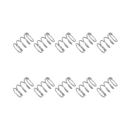 sourcing map Small Compression Spring 7 mm OD 0.5 mm Wire Diameter 10 mm Free Length 304 Stainless Steel Extension Spring for Shop Home Repairs DIY Projects (Silver Tone, Pack of 10)