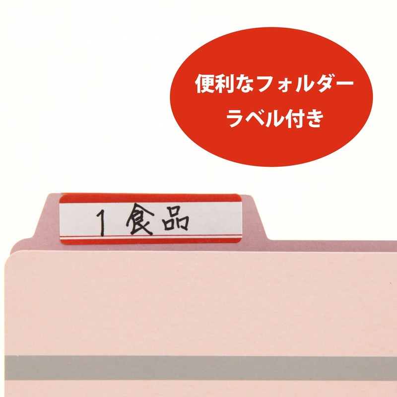 Lion Office Charger 4 Cut 持出si Folders , safety pink