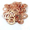 LUOQIUFA M10 Flat Washer Copper Sealing Ring, Inner Diameter 10mm, Outer Diameter 14mm, Thickness 1.5mm, Metric Sealing Washer, 30 Pieces