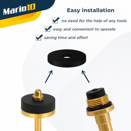 Mario10 24-Piece Rubber Hose Washer Set – 1/2", 3/4", and 3/8" Flat Tap Sealing Rings for Faucets, Shower Hoses & Garden Hose Connectors – Durable Leak-Proof Rubber Gaskets