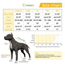 LovinPet Dog Recovery Suit - Medium Large - Dog Bodysuit for Abdominal Wound After Surgery Anti Licking Abdominal Wound Surgical Clothes Post-Operative Vest E-Collar Alternative,Wavy Long Leg,L