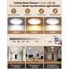 2 Pack Rechargeable Ceiling Light with Remote, 8000mAh Battery Operated