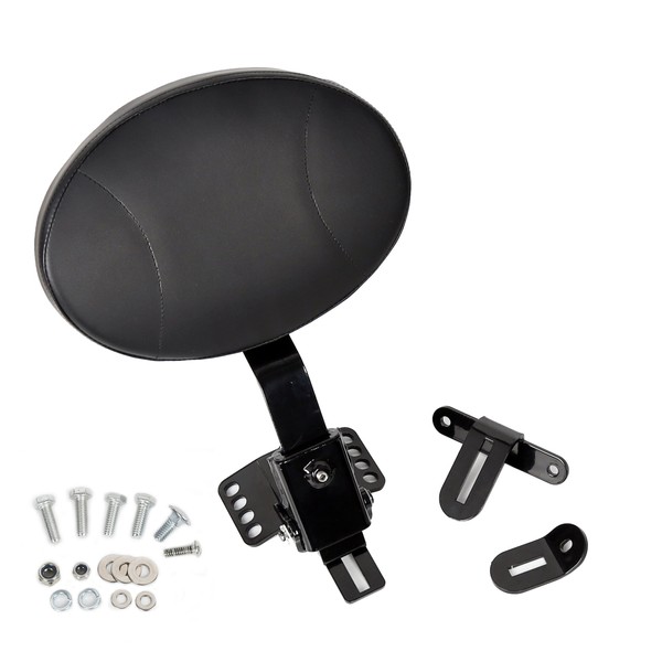 ECOTRIC Adjustable Plug-in Driver Rider Backrest Kit for 1988-2023 Harley