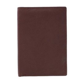 CTM Men's Leather Hipster Wallet, Brown