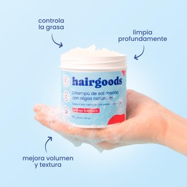 hairgoods Oily Sea Salt Shampoo with Natural Algae, Hair Scrub, Cleansing Shampoo, Volume Shampoo for Fine Hair