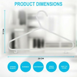 40 Pack White Plastic Nursery Hangers, Perfect choice for a baby’s wardrobe/closet/cupboard,Space Saving Tubular Hangers, More Storage for Kids Children Clothes Dresses