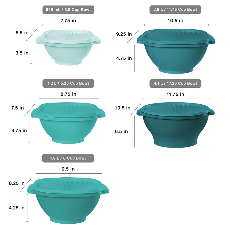 Tupperware Heritage Collection, New 10 Piece Food Storage Container Set