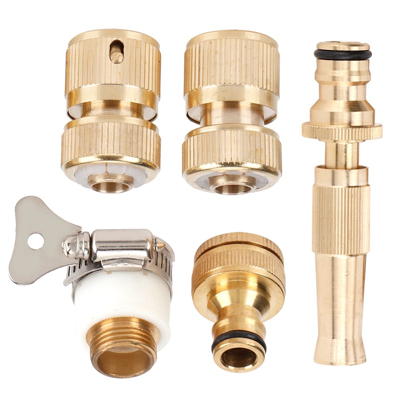 Hose Quick Connector Nipple Nozzle Water Sprayer Kit Garden Watering