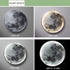 Aeyee Modern Moon Wall Sconce Lighting, Dimmable Nightlight with Remote