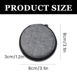 WHYCHJL 1 Piece Mini Headphone Case, Headset Storage Earphones Protective Case Storage Box Anti-Pressure Travel Protective Case for In-Ear Headphones, Data Cable and Mini Items