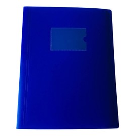 Janrax A4 Flexible Cover Display Book - Presentation Folder (Blue, 20 Pockets)