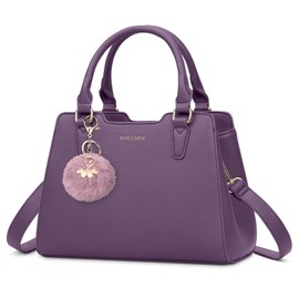 IGOLUMON Women's Medium Handbag Leather Handbag Tote Bag Handbags Women's Shoulder Bags Shoulder Bag Women's Handbags, purple, Contemporary