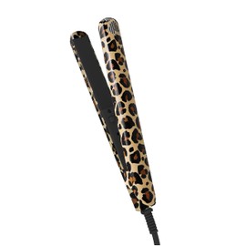 Hollywood Xpressions Mini Flat Iron Hair Straightener for Woman, Small Hair Straighter, 60 Second Quick Heat Up, Ceramic Heated Plates, Perfect for Bangs & Short Hair, Great for Travel (Leopard Print)