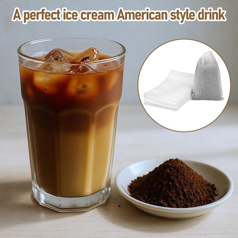 50 Pcs Cold Brew Bags No Mess Coffee Bags 6x10