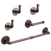 NearMoon 5-Pieces Industrial Pipe Bathroom Hardware Set, Include 18 Inch