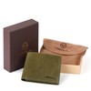 VISOUL Mens Bifold Leather RFID Blocking Wallet with 2 ID
