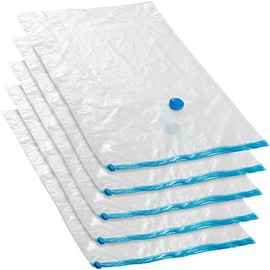 TecTake 402522 Vacuum Storage Bag Clothes Bag Various Quantities and Sizes (5 x Size L 60 x 95 cm | No. 402522)
