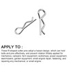 METALLIXITY 1.6mm x 28mm 100pcs Carbon Steel R Shape Spring