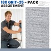 PMIQSA 25 Pcs Net sandpaper strips 80x230mm Mesh Ceramic Sanding